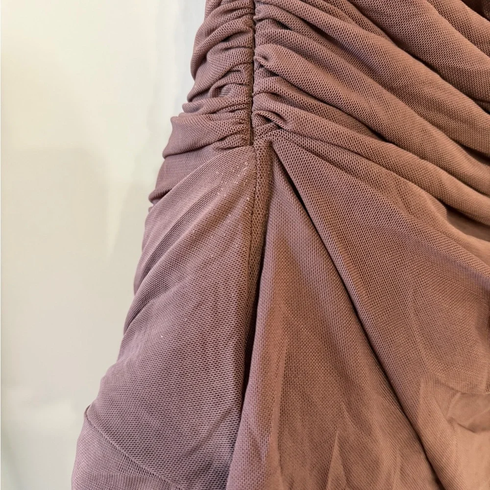GUIZIO Lyla Twist Dress in Brown - Picture 6 of 8